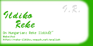 ildiko reke business card